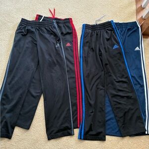 Lot of 4 Adidas Kids' Black Track Pants size 10/12 medium